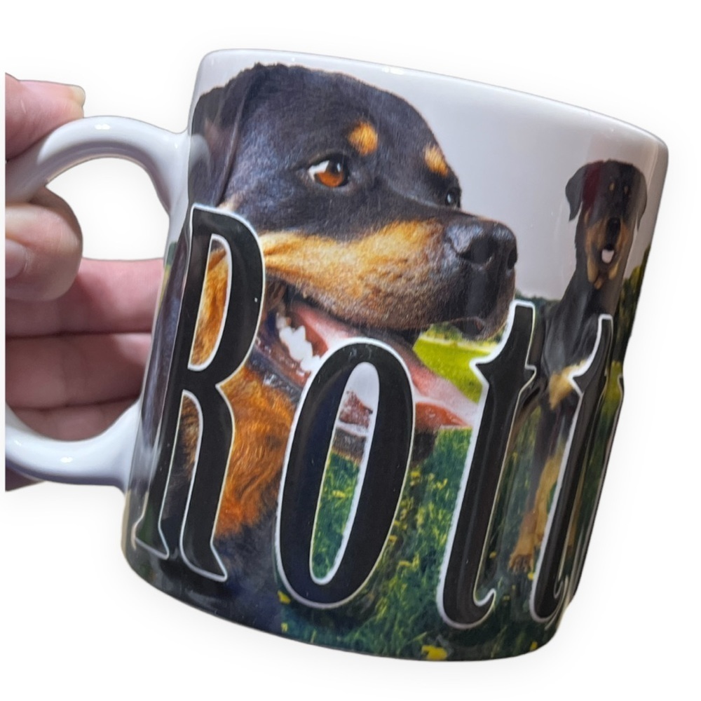 Americaware Rottweiler 18 oz Mug Ceramic Oversized Color Relief Dog Lover Coffee